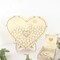 13" Natural Wooden Heart Drop Top Frame Wedding Guest Book Sign Set Party Event